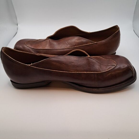 CYDWOQ Hand Made in USA Brown Leather Loafers Slip-Ons Shoes Womens 39 / Sz 8.5 - Picture 14 of 16